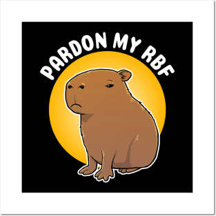 Pardon my RBF Capybara Cartoon Posters and Art